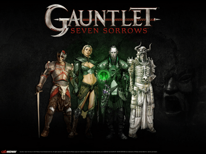 Gauntlet Seven Sorrows title screen for Xbox video game. 