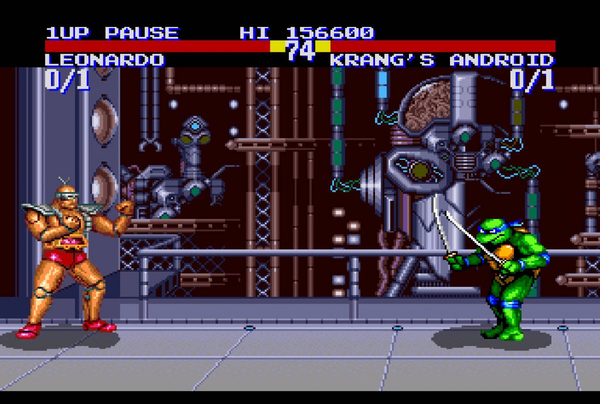 Teenage Mutant Ninja Turtles Tournament Fighters Sega Genesis retro video game fighting gameplay (1993)