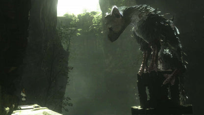 The Last Guardian PlayStation 4 game featuring emotional action adventure gameplay and puzzle-solving with a giant creature companion screenshot