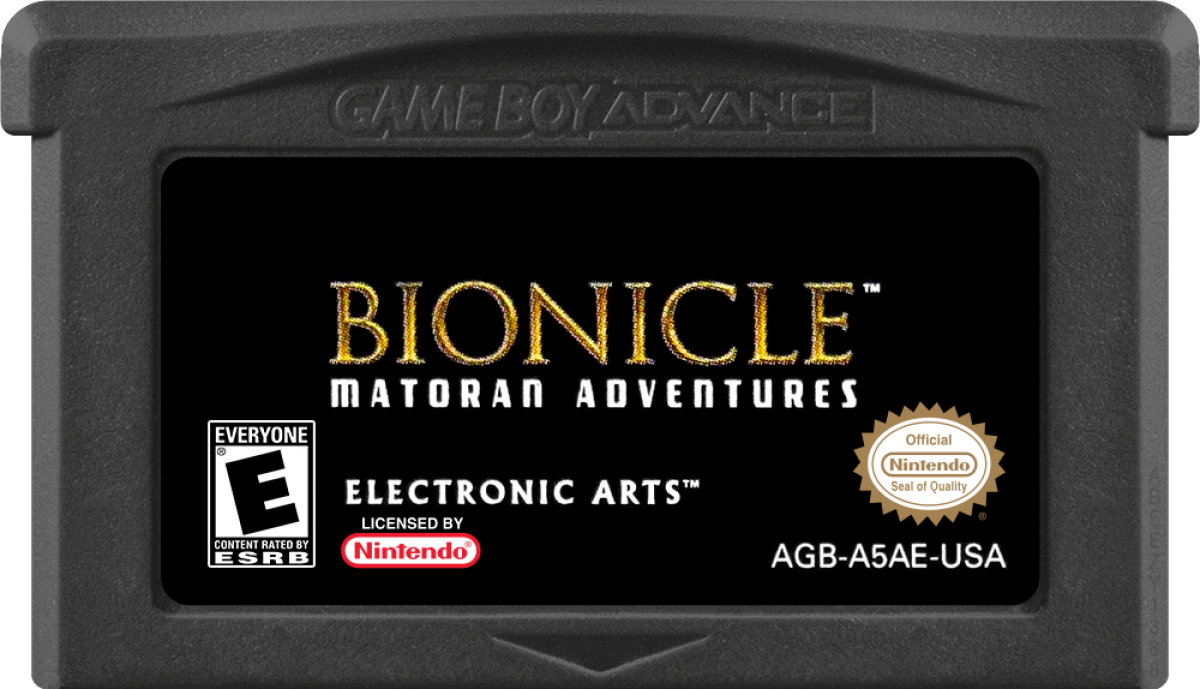 Bionicle Matoran Adventures game cartridge for Game Boy Advance GBA video game