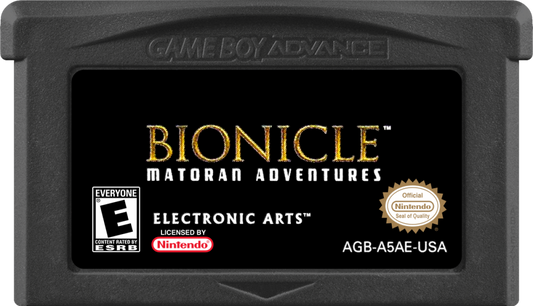 Bionicle Matoran Adventures game cartridge for Game Boy Advance GBA video game