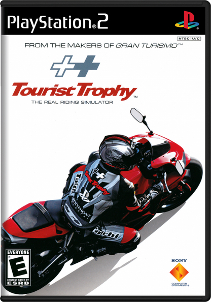 Tourist Trophy – PlayStation 2 (PS2) video game cover image, motorcycle racing simulation.