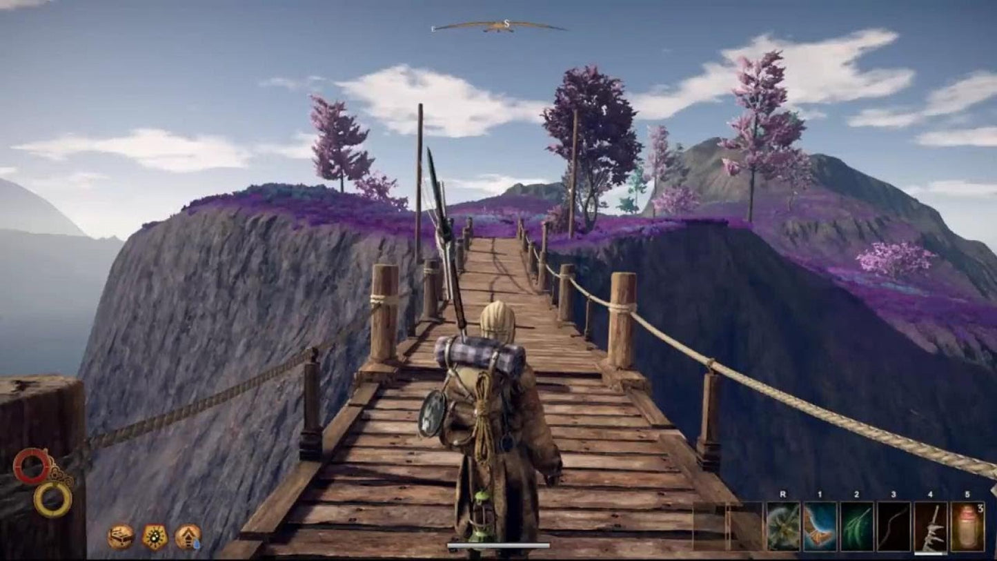 Outward PS4 inspired design featuring open world fantasy role playing adventure aesthetic survival mechanics cooperative exploration dangerous wilderness magic and melee combat immersive journey realistic RPG progression presentation gameplay 