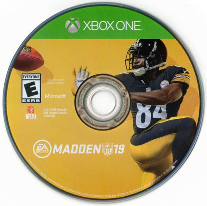 Madden NFL 19 Hall of Fame Edition disc for Xbox One (XONE) sports football video game