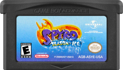 Spyro: Season of Ice – Game Boy Advance (GBA) Front Cover Cartridge Art