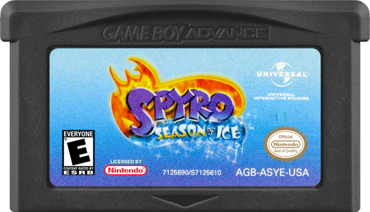 Spyro: Season of Ice – Game Boy Advance (GBA) Front Cover Cartridge Art