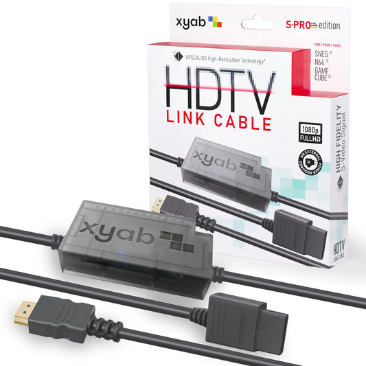SPRO HD Link Cable for N64 GC SNES high definition retro gaming cable featuring analog video output crisp HDMI connectivity multi-platform compatibility and enhanced classic console display quality