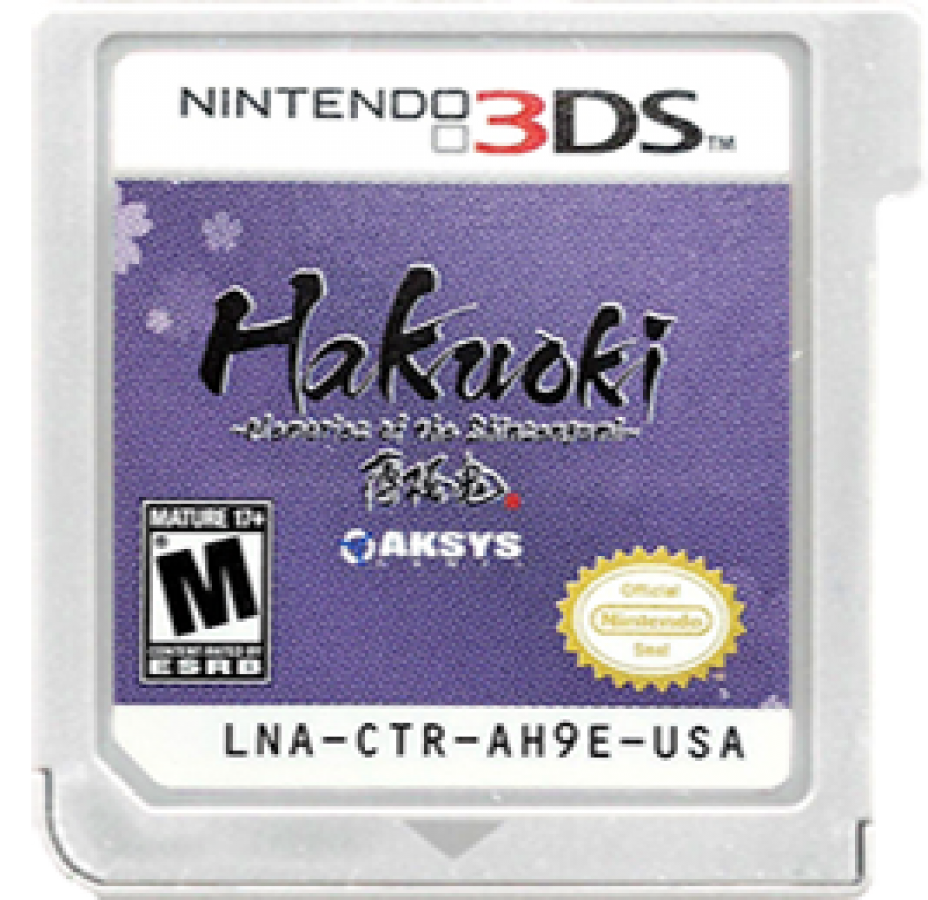 Hakuoki: Memories of the Shinsengumi cartridge for Nintendo 3DS (3DS) visual novel video game