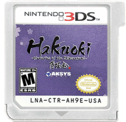 Hakuoki: Memories of the Shinsengumi cartridge for Nintendo 3DS (3DS) visual novel video game