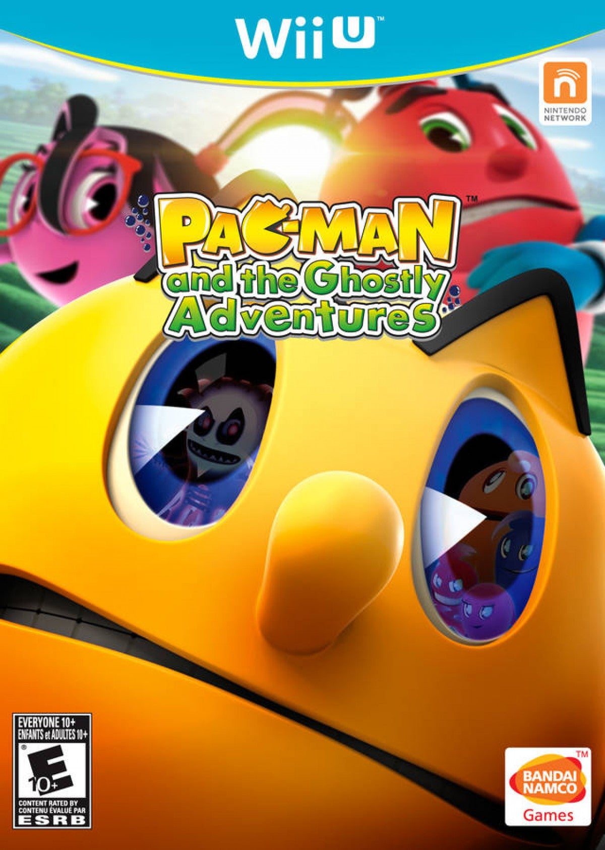 PAC-MAN and the Ghostly Adventures Nintendo Wii U Wii U for action platforming video game fans featuring PAC-MAN and the Ghostly Adventures characters colorful 3D worlds platforming challenges maze inspired gameplay power ups ghost enemies boss battles and family friendly adventure collectible gaming appeal cover art