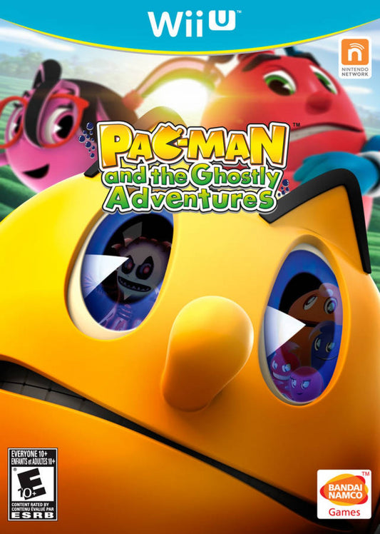 PAC-MAN and the Ghostly Adventures Nintendo Wii U Wii U for action platforming video game fans featuring PAC-MAN and the Ghostly Adventures characters colorful 3D worlds platforming challenges maze inspired gameplay power ups ghost enemies boss battles and family friendly adventure collectible gaming appeal cover art