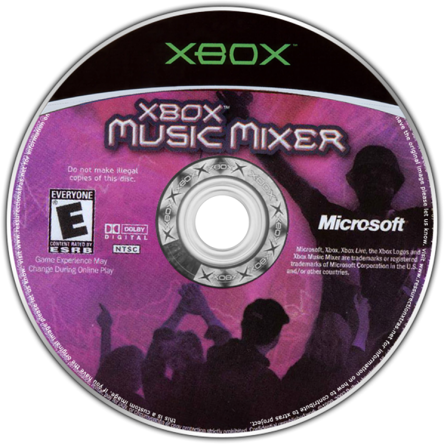 Xbox Music Mixer for Xbox (Xbox), disc music rhythm video game.