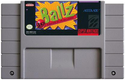 Ballz 3D retro SNES video game Ballz 3D fighting game one on one combat quirky characters arcade style battles polygon graphics console title Super Nintendo release cartridge
