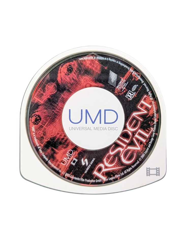 Resident Evil PSP Movie PlayStation Portable UMD video, live-action horror film adaptation, survival horror franchise, Sony PSP movie release disc cartridge UMD