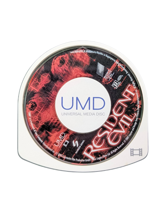 Resident Evil PSP Movie PlayStation Portable UMD video, live-action horror film adaptation, survival horror franchise, Sony PSP movie release disc cartridge UMD
