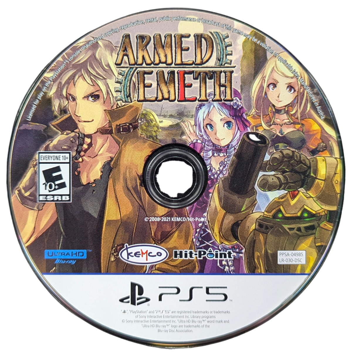 Armed Emeth [Limited Run #030] for PlayStation 5 (PS5) at Gamers INC, featuring a classic JRPG adventure where you pilot customizable Golems through a vast desert world, upgrading your mechanical companions with specialized weaponry and equipment to take down formidable bounties and unravel a grand conspiracy disc