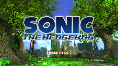 Sonic the Hedgehog start screen for Xbox 360 (X360) platformer action-adventure video game
