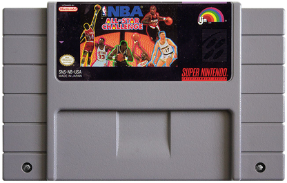 NBA All-Star Challenge cartridge for Super Nintendo Entertainment System (SNES) retro video game