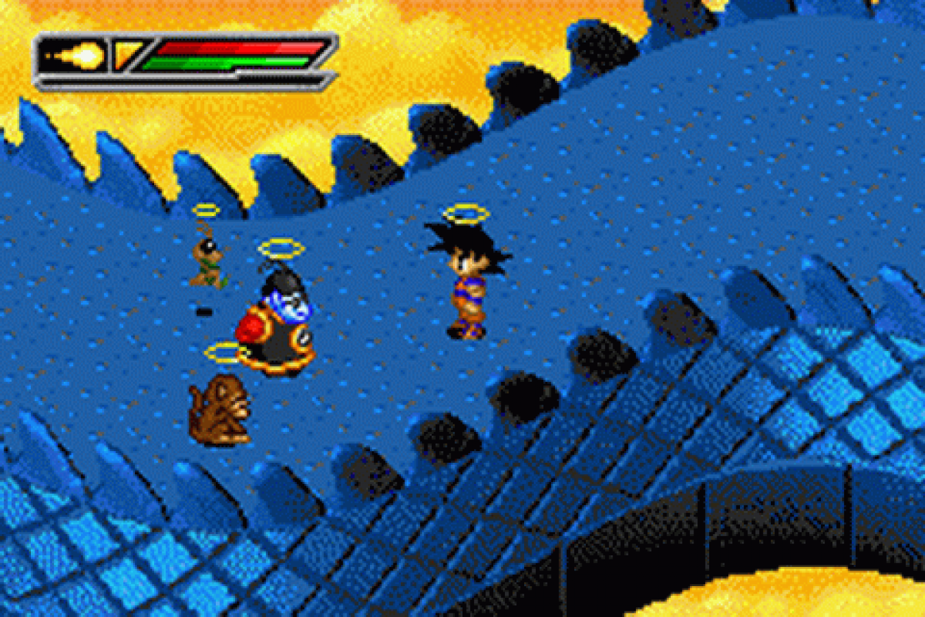 Dragon Ball Z Buu’s Fury Game Boy Advance gameplay for retro video game featuring action RPG gameplay, fast paced martial arts combat, iconic Dragon Ball Z characters, story based progression through the Buu saga, special attacks and transformations, and portable handheld fighting adventure on GBA system