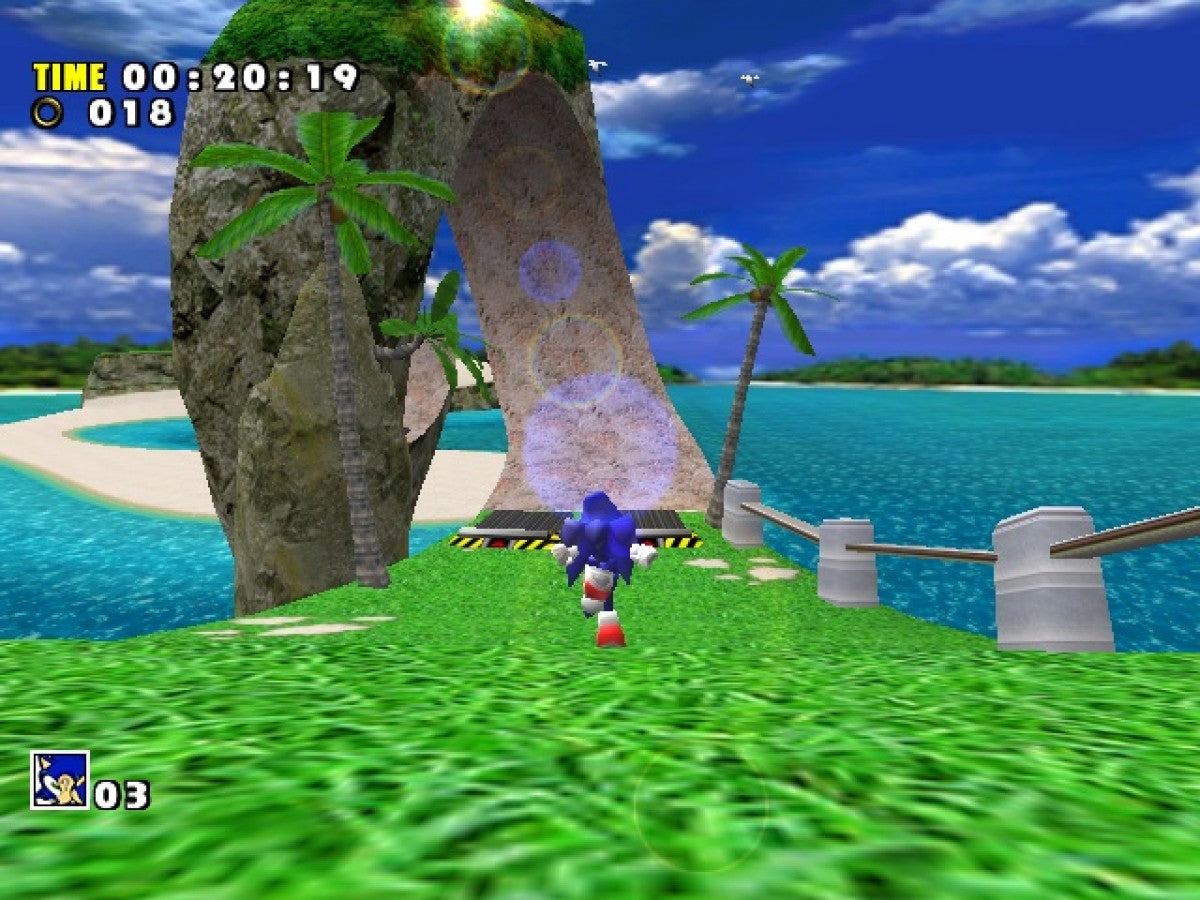 Sonic Adventure Sega Dreamcast retro video game platformer gameplay