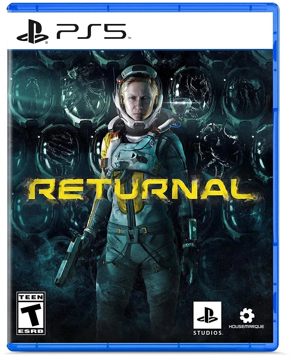 Returnal PS5 sci-fi action roguelike video game cover art.