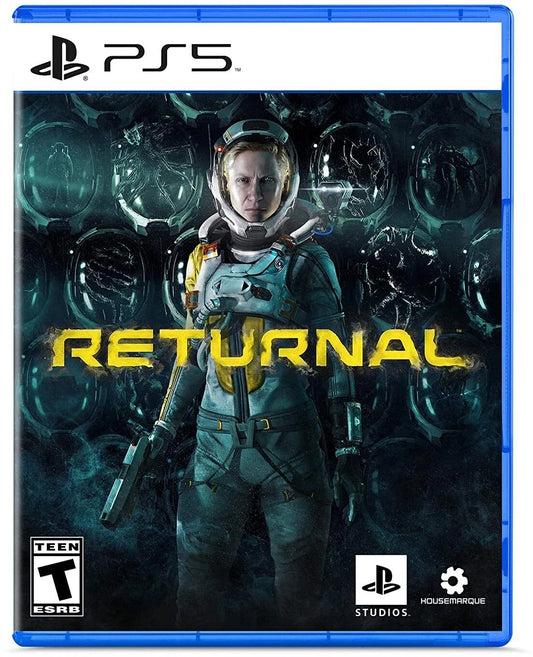 Returnal PS5 sci-fi action roguelike video game cover art.