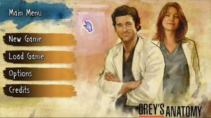 Grey’s Anatomy: The Video Game – Nintendo Wii (Wii) interactive drama adventure title screen for video game