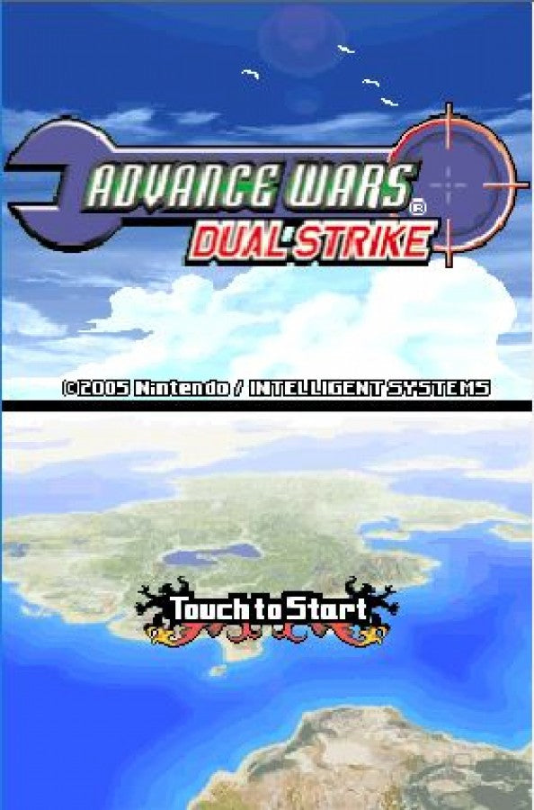 Advance Wars: Dual Strike title screen for Nintendo DS (DS) video game