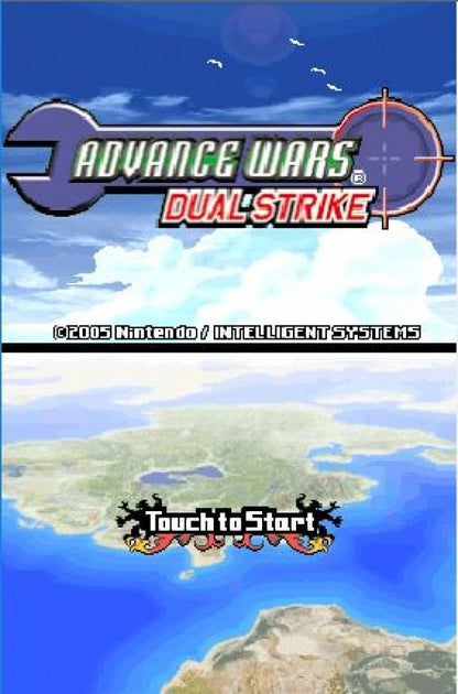 Advance Wars: Dual Strike title screen for Nintendo DS (DS) video game