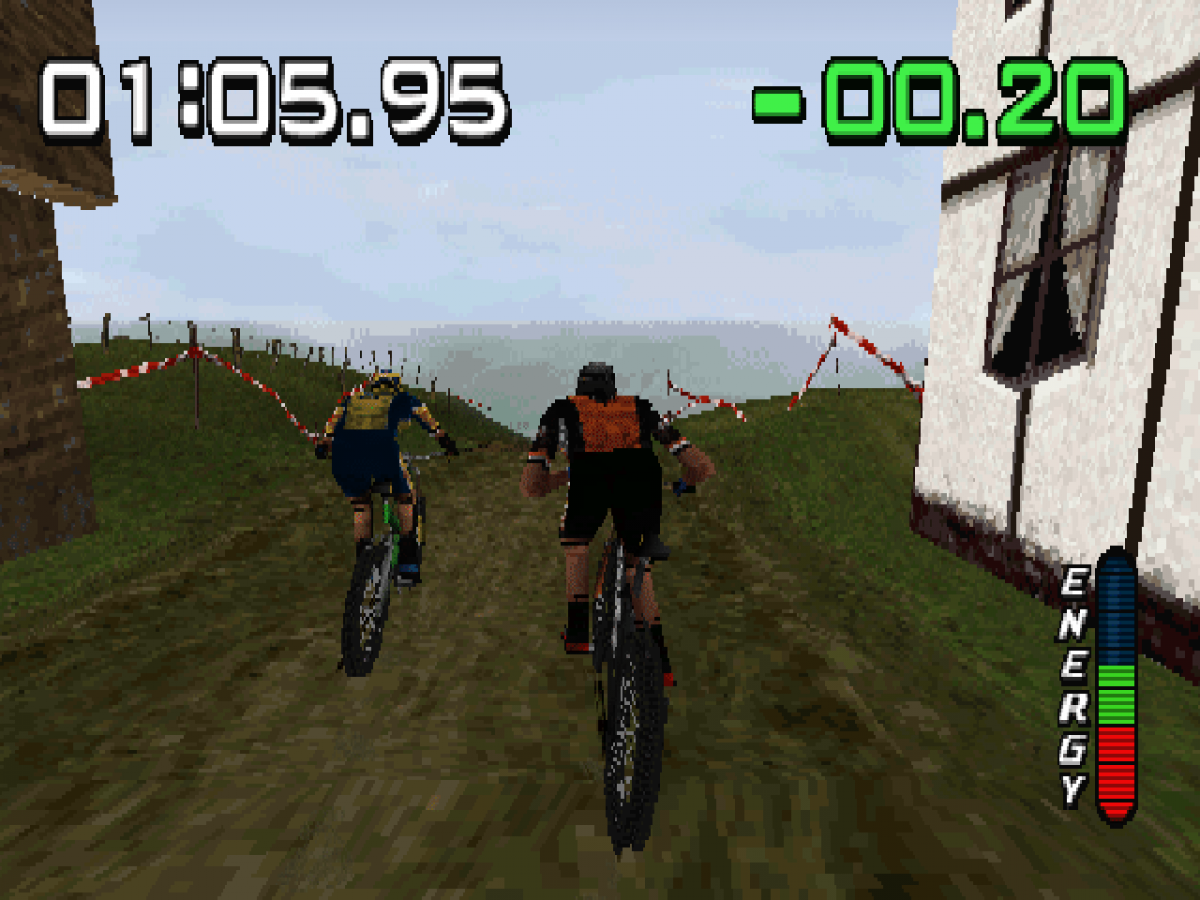 No Fear Downhill Mountain Bike Racing gameplay for PlayStation 1 (PS1) video game 