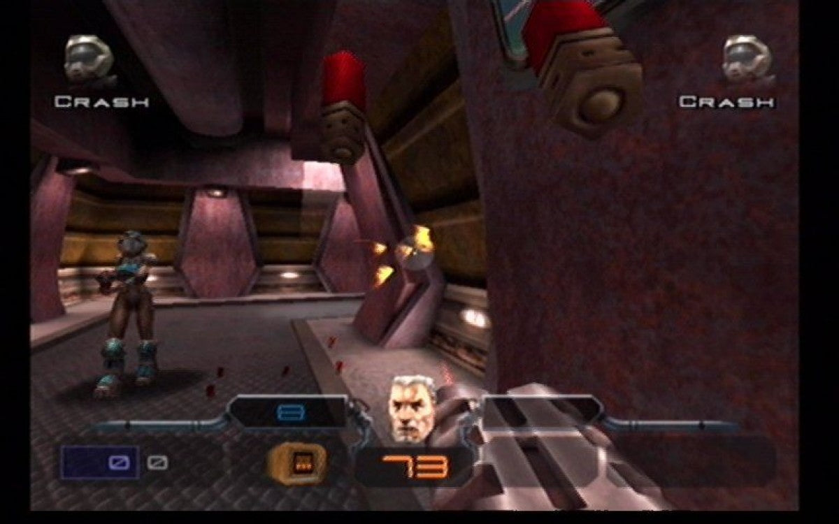 Quake III Arena Sega Dreamcast retro video game first person shooter gameplay (2000)