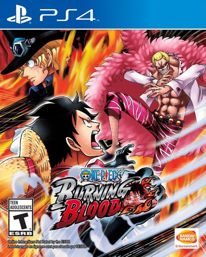 One Piece Burning Blood retro PlayStation 4 video game One Piece anime fighting game pirate battles action combat multiplayer console title PlayStation 4 release cover art