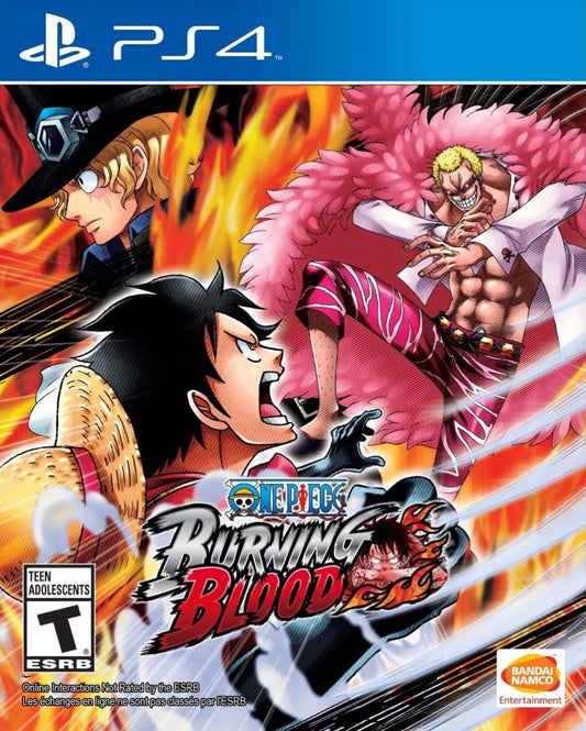 One Piece Burning Blood retro PlayStation 4 video game One Piece anime fighting game pirate battles action combat multiplayer console title PlayStation 4 release cover art