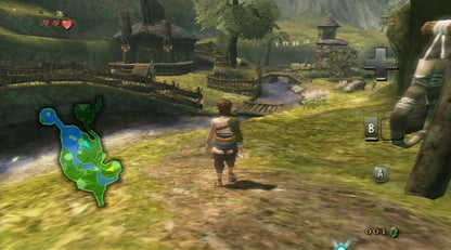 The Legend of Zelda: Twilight Princess gameplay for Nintendo Wii (Wii) featuring epic action‑adventure gameplay with motion‑controlled sword combat, puzzle‑filled dungeons, and Link’s transformation into a wolf.