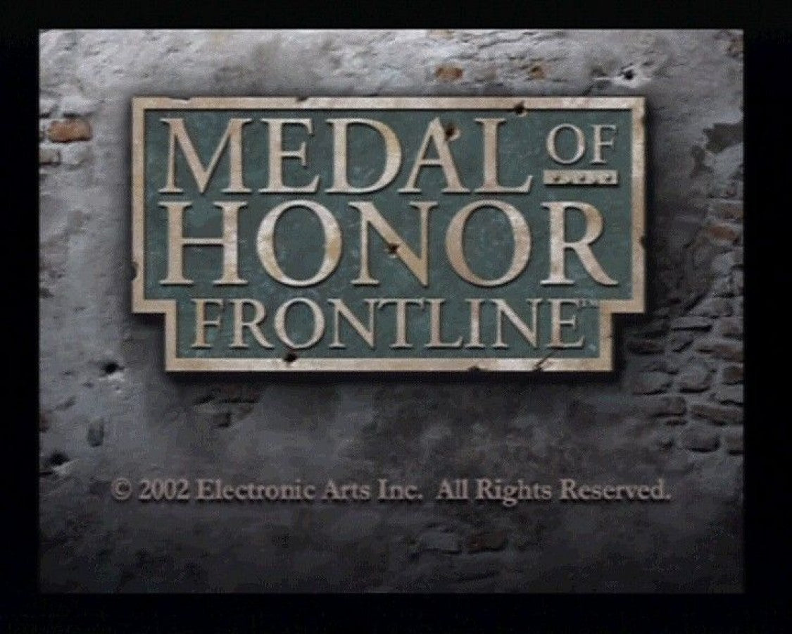 Medal of Honor: Frontline title screen for PlayStation 2 (PS2) video game