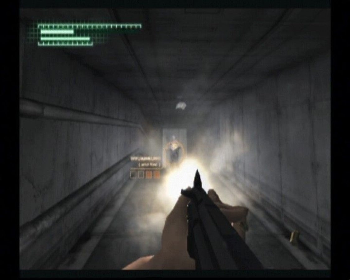 Breakdown retro Xbox video game Breakdown first person action adventure sci fi story driven combat shooter melee gameplay cinematic console title Xbox release gameplay