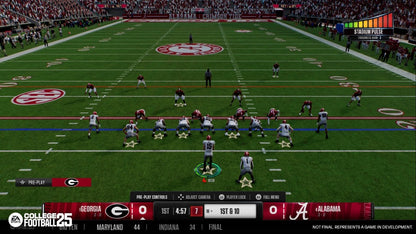 EA Sports College Football 25 PlayStation 5 college football simulation video game CampusIQ system 134 FBS teams Dynasty mode Road to Glory mode Ultimate Team authentic atmospheres stadium traditions Wear and Tear mechanics Homefield Advantage Pre-Snap Recognition gameplay screenshot