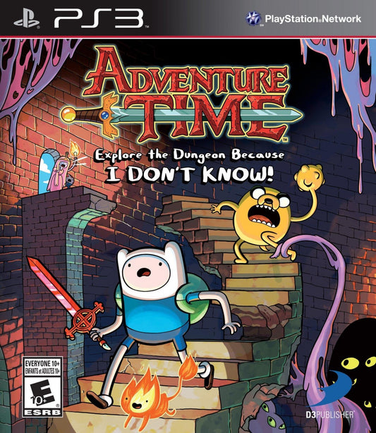 Adventure Time: Explore the Dungeon Because I Don't Know cover art for PlayStation 3 (PS3) video game.