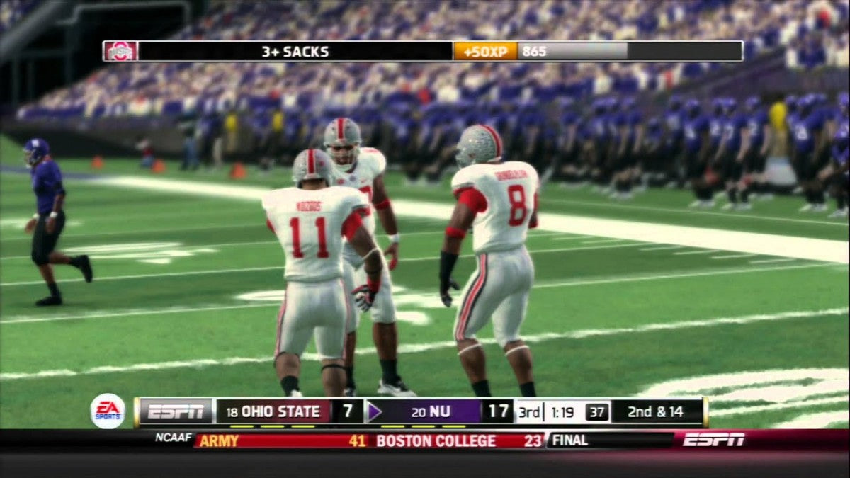 NCAA Football 14 gameplay for PlayStation 3 PS3 video game