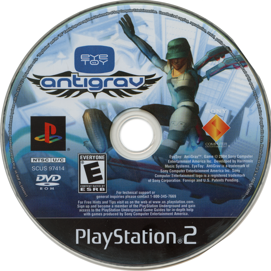 EyeToy: AntiGrav disc for PlayStation 2 (PS2) motion-controlled futuristic hover-racing action video game
