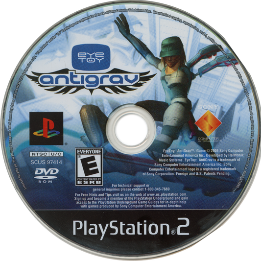 EyeToy: AntiGrav disc for PlayStation 2 (PS2) motion-controlled futuristic hover-racing action video game