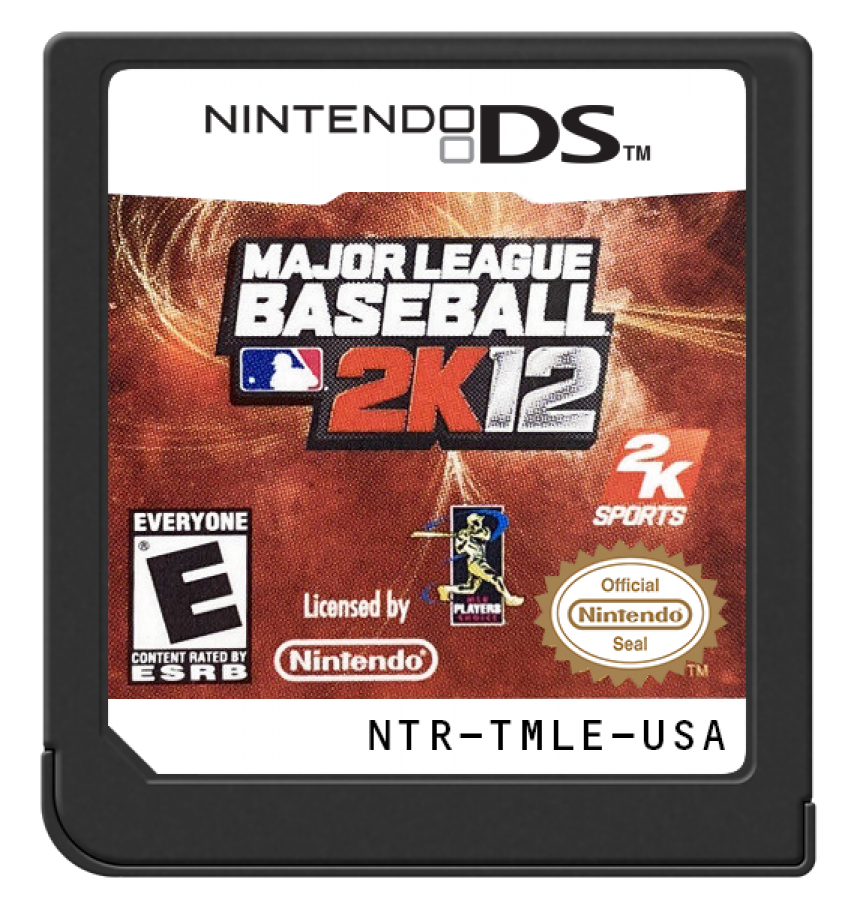 Major League Baseball 2K12 cartridge for Nintendo DS (DS) baseball sports video game