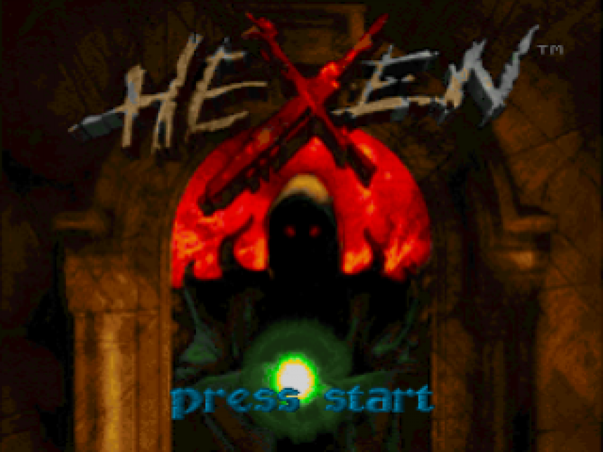 LocalID_73281Hexen PlayStation PS1 for dark fantasy first person shooter video game fans featuring medieval combat powerful magic weapons dungeon exploration demonic enemies atmospheric environments challenging levels intense action gothic fantasy gameplay classic console FPS collectible gaming appeal gameplay