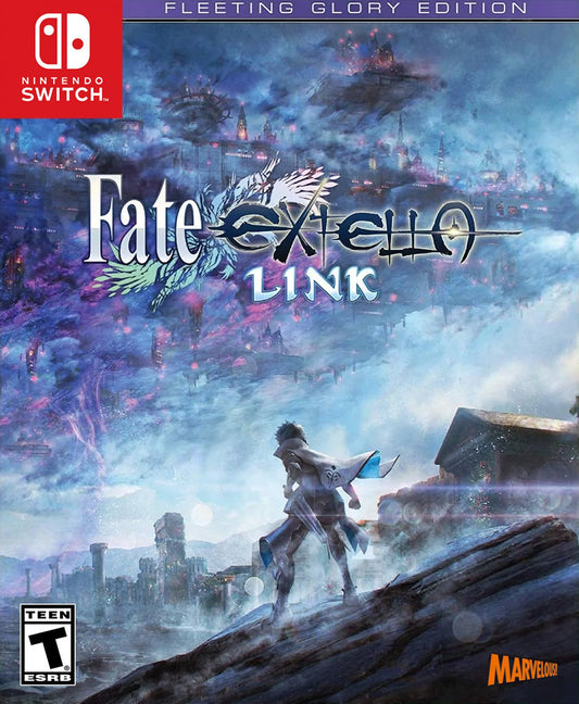 Fate/EXTELLA Link Fleeting Glory Edition CIB Nintendo Switch video game, action RPG, musou-style combat, Fate series collector’s edition, console title front cover