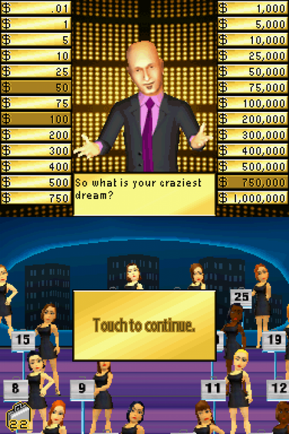 Deal or No Deal [Special Edition] gameplay for Nintendo DS (DS) game show puzzle video game