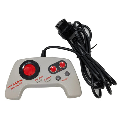 NES Max Controller Nintendo Entertainment System NES gaming accessory featuring classic Nintendo controller design ergonomic joystick control turbo buttons directional pad A and B buttons enhanced gameplay controls and classic 8 bit Nintendo gaming hardware retro video game collection collectible gaming accessory appeal