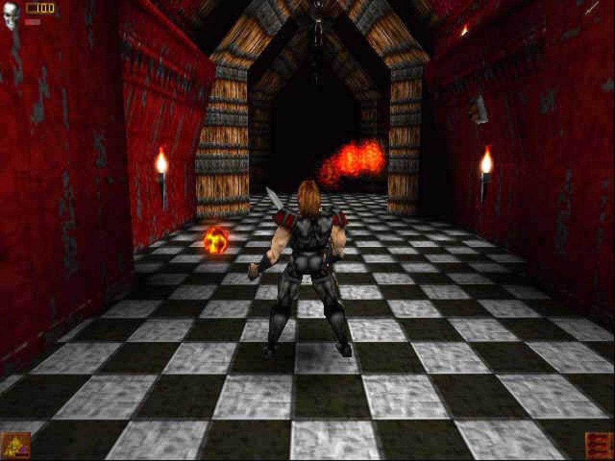 Deathtrap Dungeon PlayStation 1 PS1 for action adventure retro video game fans featuring dark fantasy exploration dungeon crawling sword combat deadly traps puzzle solving mythical creatures challenging quests collectible gaming appeal gameplay