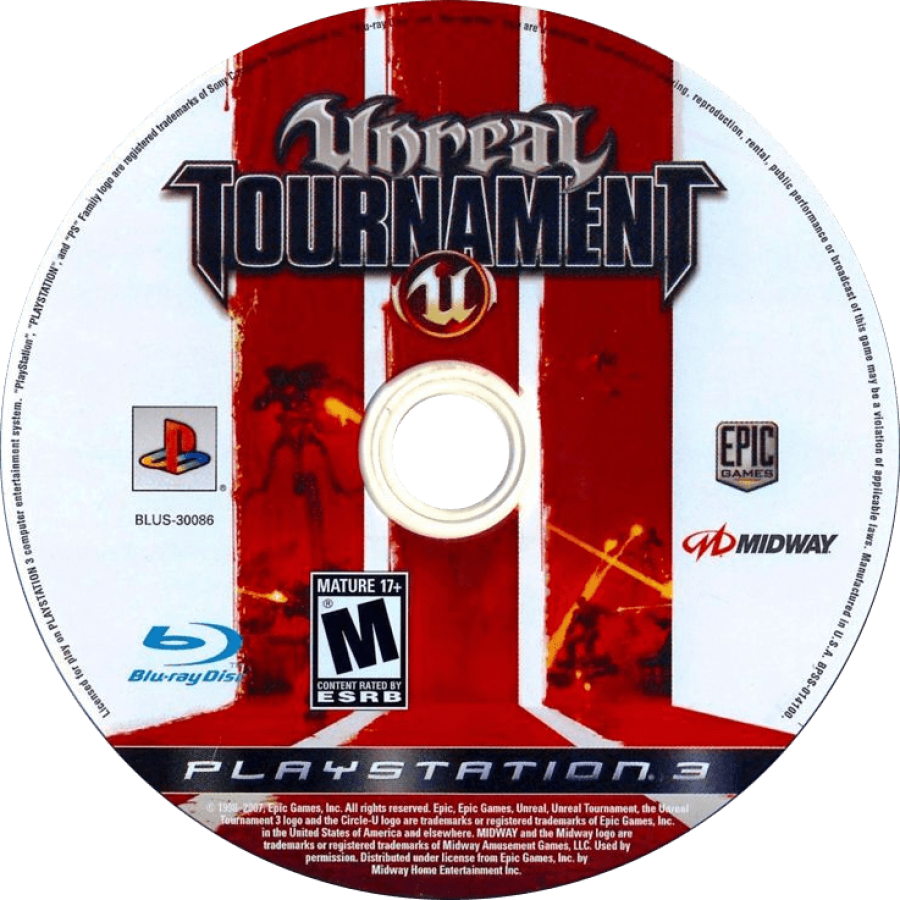 Unreal Tournament III disc for PlayStation 3 (PS3) video game