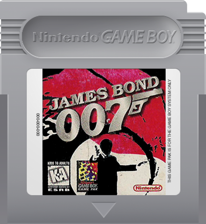 James Bond 007 Nintendo Game Boy GB for retro video game enthusiasts featuring action adventure gameplay espionage missions puzzle solving turn based inspired combat gadget based exploration classic handheld gaming and collectible gaming appeal cartridge