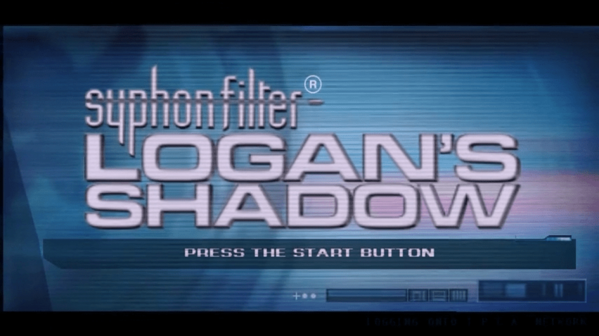 Syphon Filter: Logan's Shadow start screen for PlayStation Portable (PSP) stealth action shooter game
